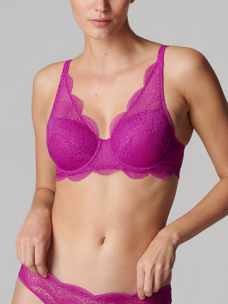 Simone Perele - Karma 3D Moulded Padded Cup - Adventure Green/Bougainvillea/Blush Pink-12V343