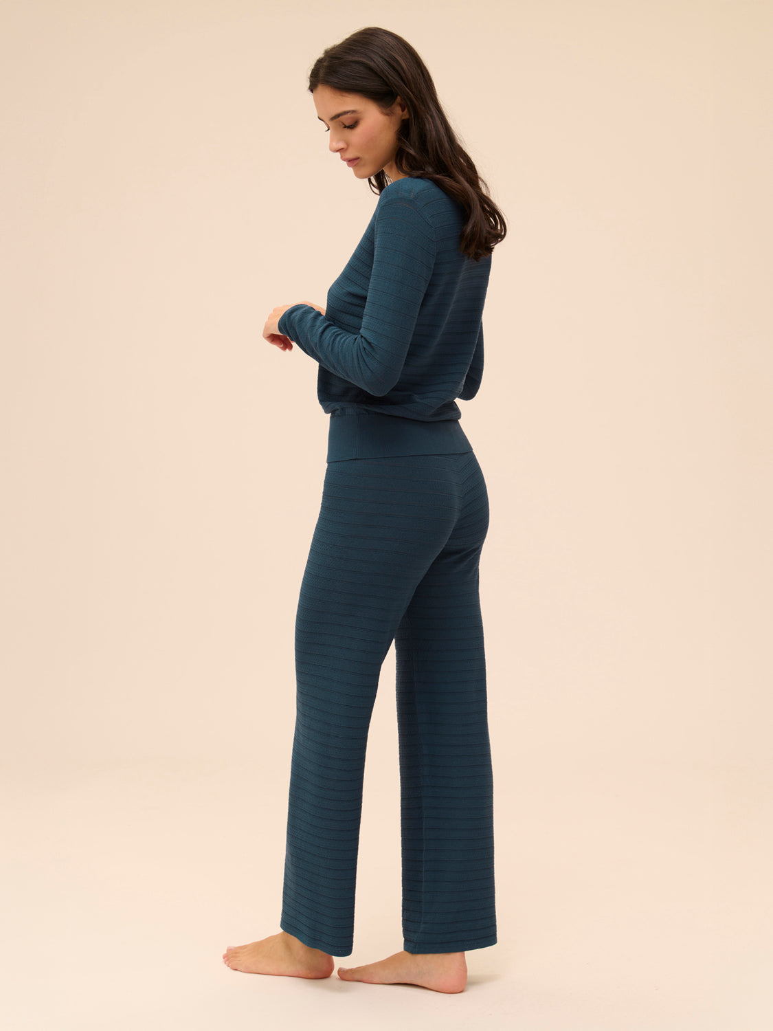 Simone Perele Pollen- Loungewear pants- 1F9660- Petrol Blue