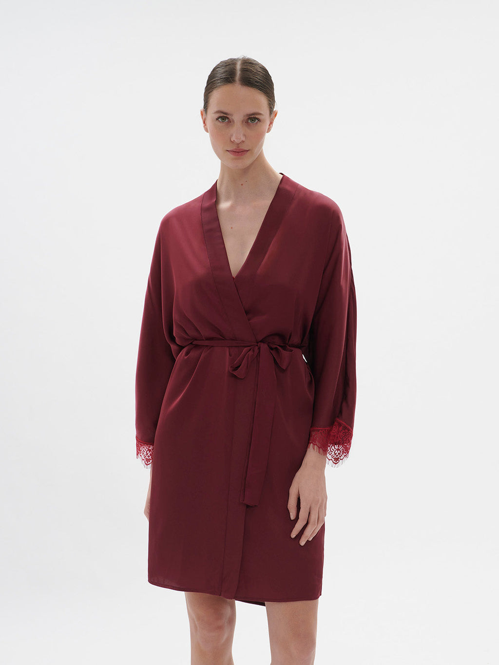 Simone Perele SATIN SECRETS KIMONO- 23H982- Spinel Red