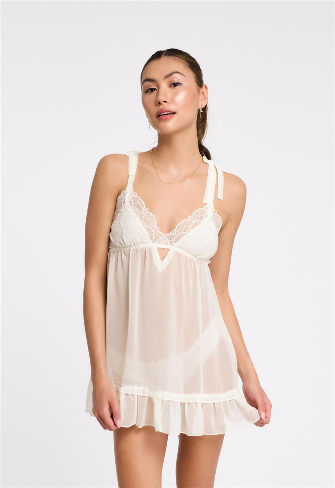 RYA Dahlia Babydoll with Panty- 543- IVORY