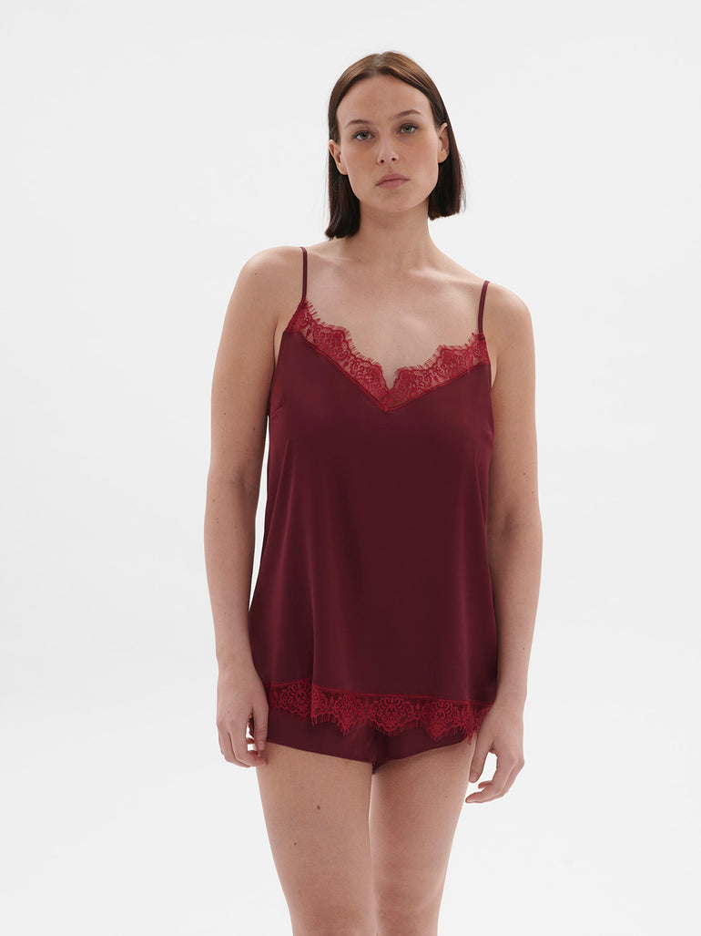 Simone perele SATIN SECRETS TOP 23H900- SPINEL RED