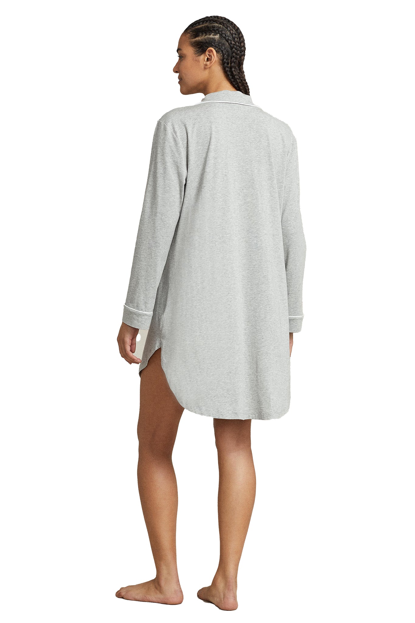 POLO RALPH LAUREN SLEEPSHIRT- P0230- HEATHER GREY