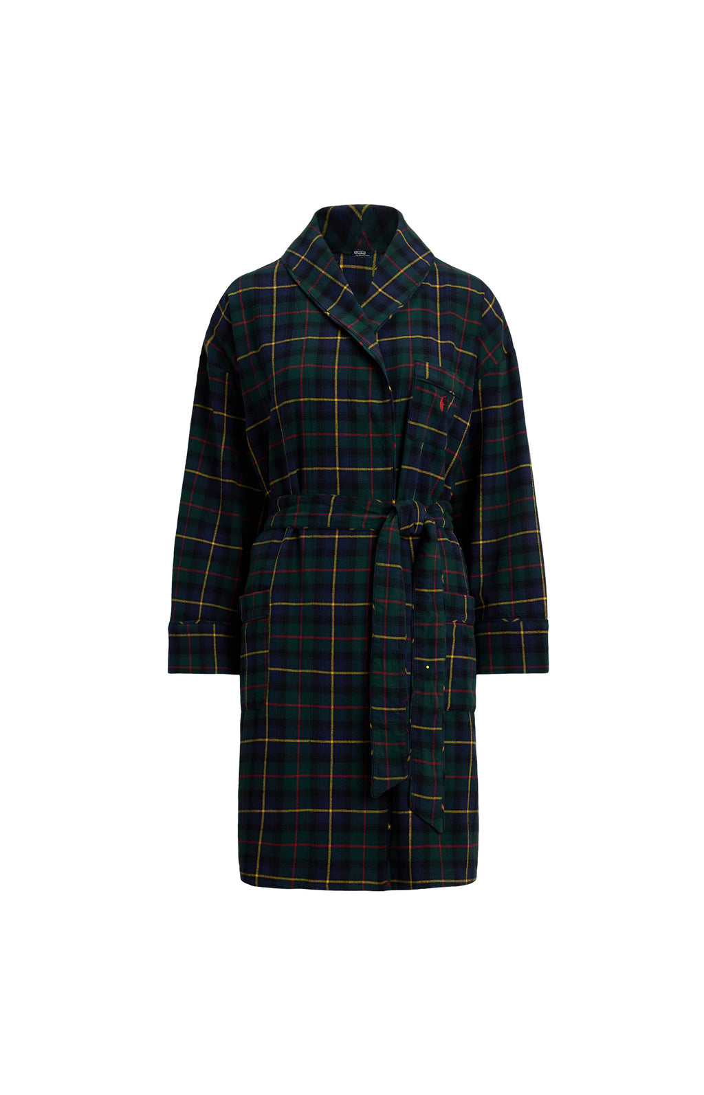 POLO RALPH LAUREN SHORT FLANNEL ROBE- 4P0433- TARTAN