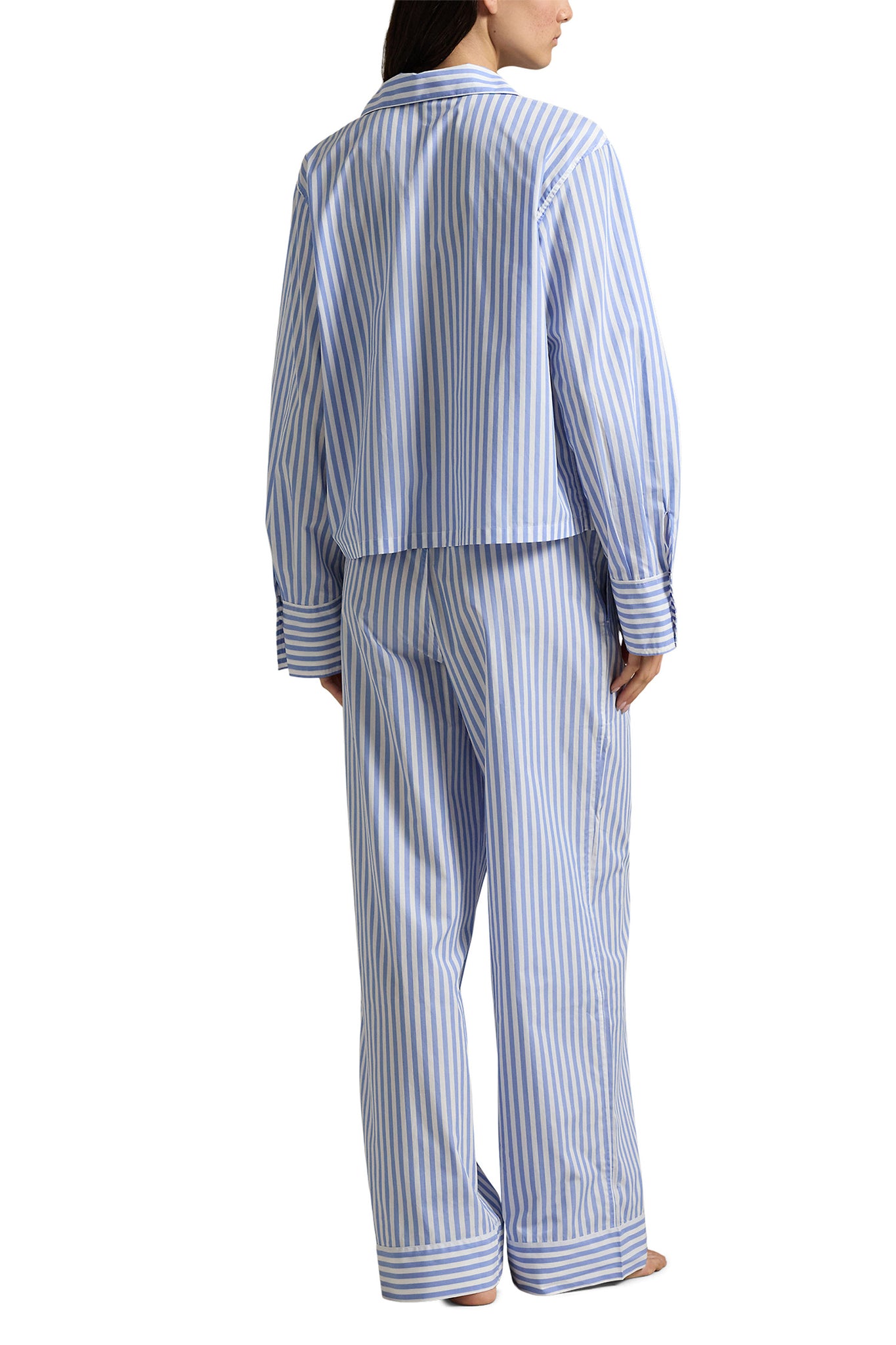 POLO RALPH LAUREN LONG SLEEVE PJ SET- WHITE CLOUD HYDRANGEA- P4P8004