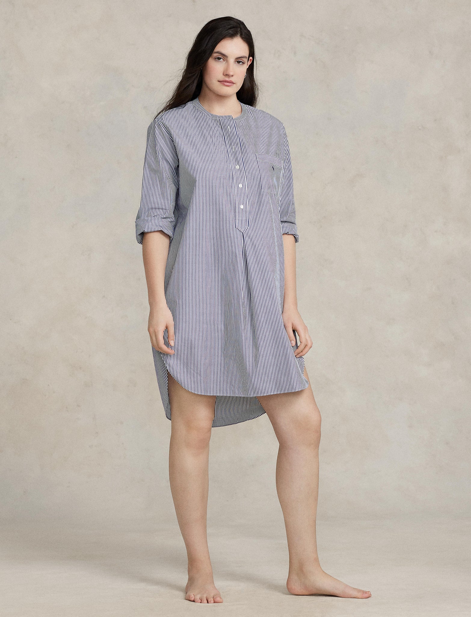 POLO RALPH LAUREN TUNIC SLEEP SHIRT- WHITE CLOUD- P9005