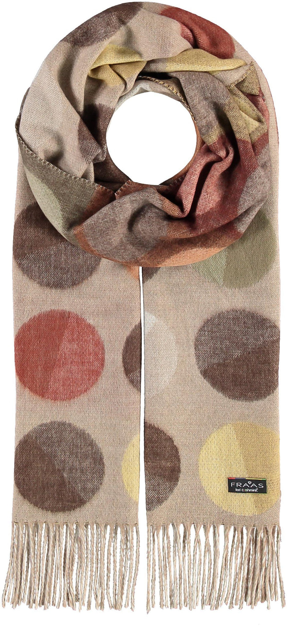 Fraas - Divided Dots Oversized Cashmink Scarf - 621490