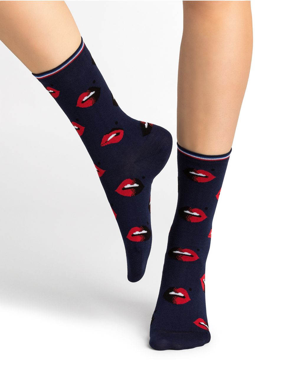 Bleuforet 6446 All Over Kisses Socks- Ink