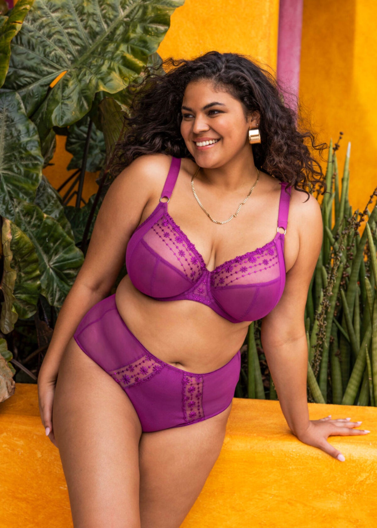 Elomi Matilda Plunge Bra EL8900 - HOLLYHOCK