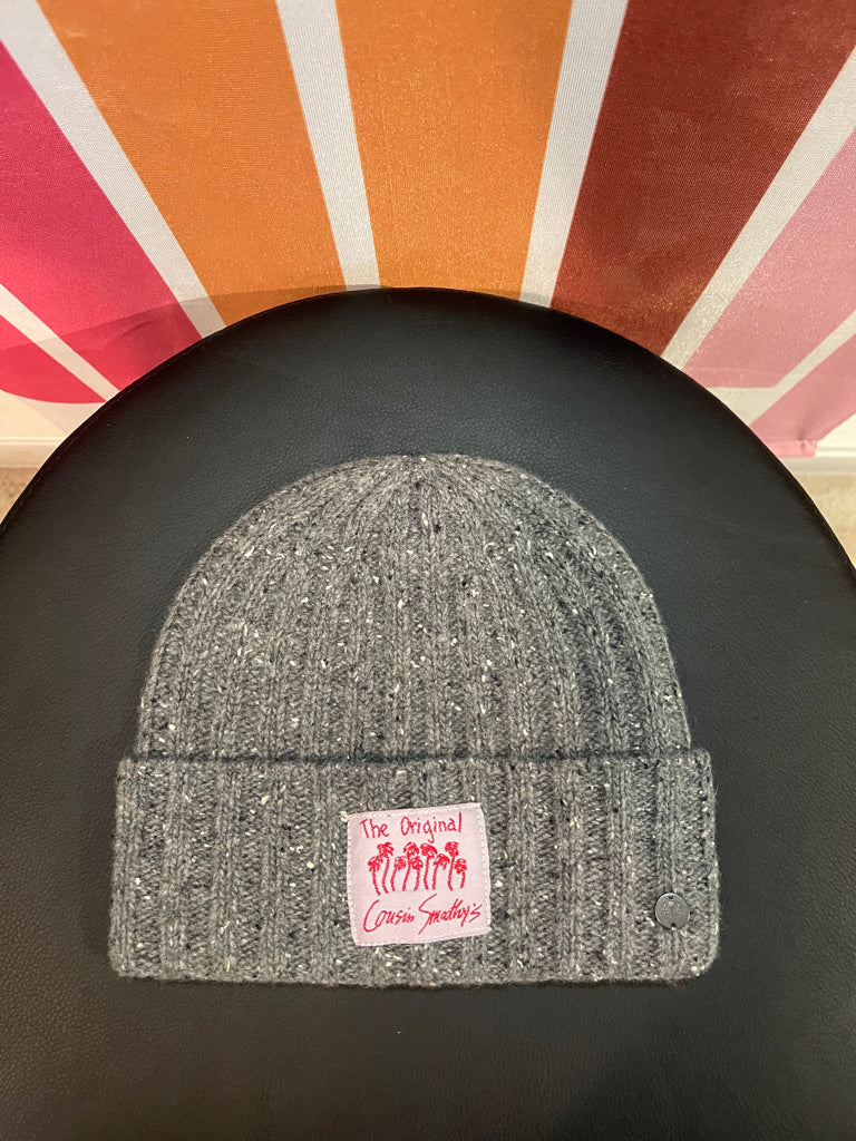 Cousin Smoothy -Tweed Denim Strip Cuff Beanie