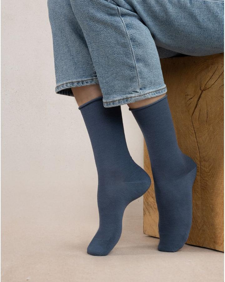 Bleuforet Fine Wool Socks with Cotton Inside- 6700