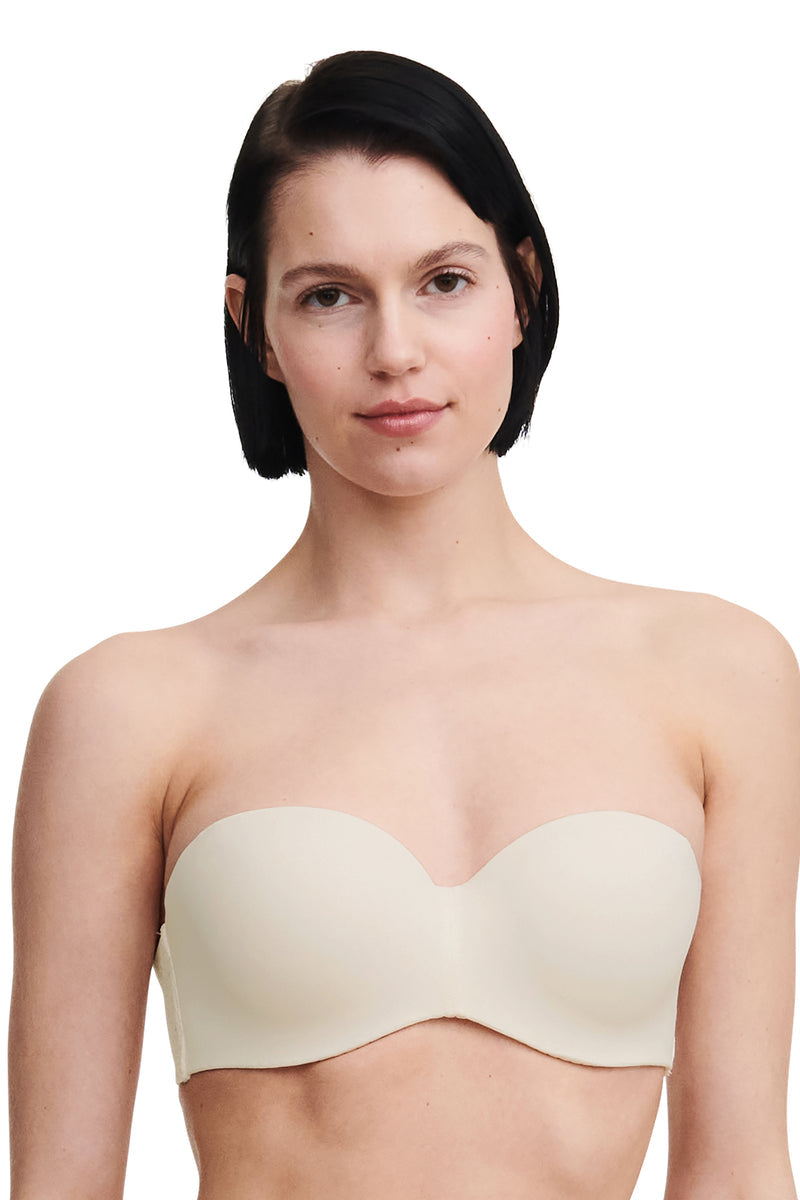 Chantelle- NORAH COMFORT SMOOTH STRAPLESS BRA- Black/Talc- C13F50