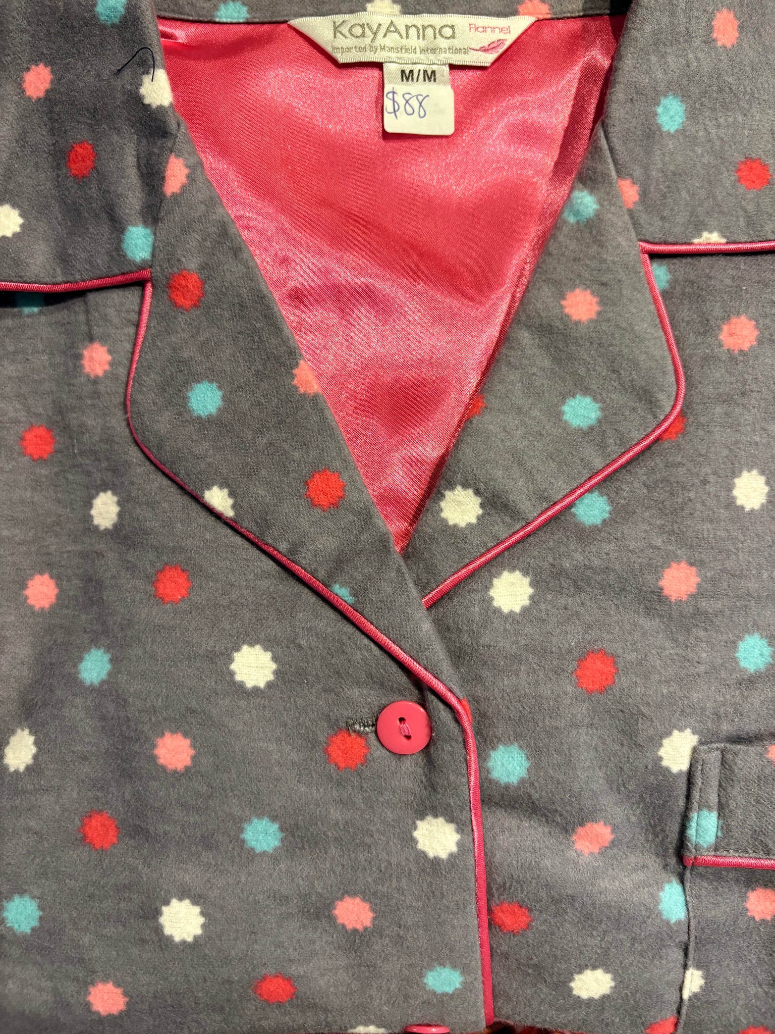 KayAnna F15175 Flannel 2-Piece PJ Set 100% cotton