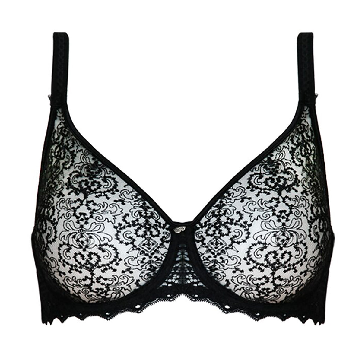 EMPREINTE Cassiopée seamless full cup Bra -Black/Silk  - 07151