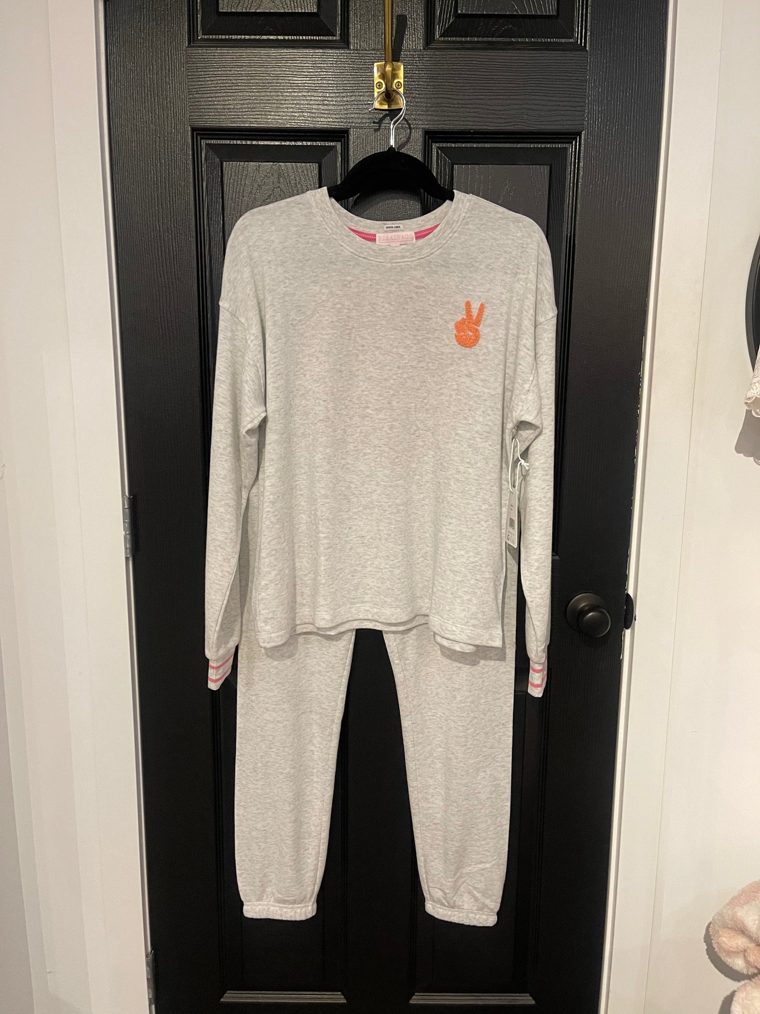 PJ SALVAGE- STAY GROOVY BANDED PANT- RNSGP2- CLOUD