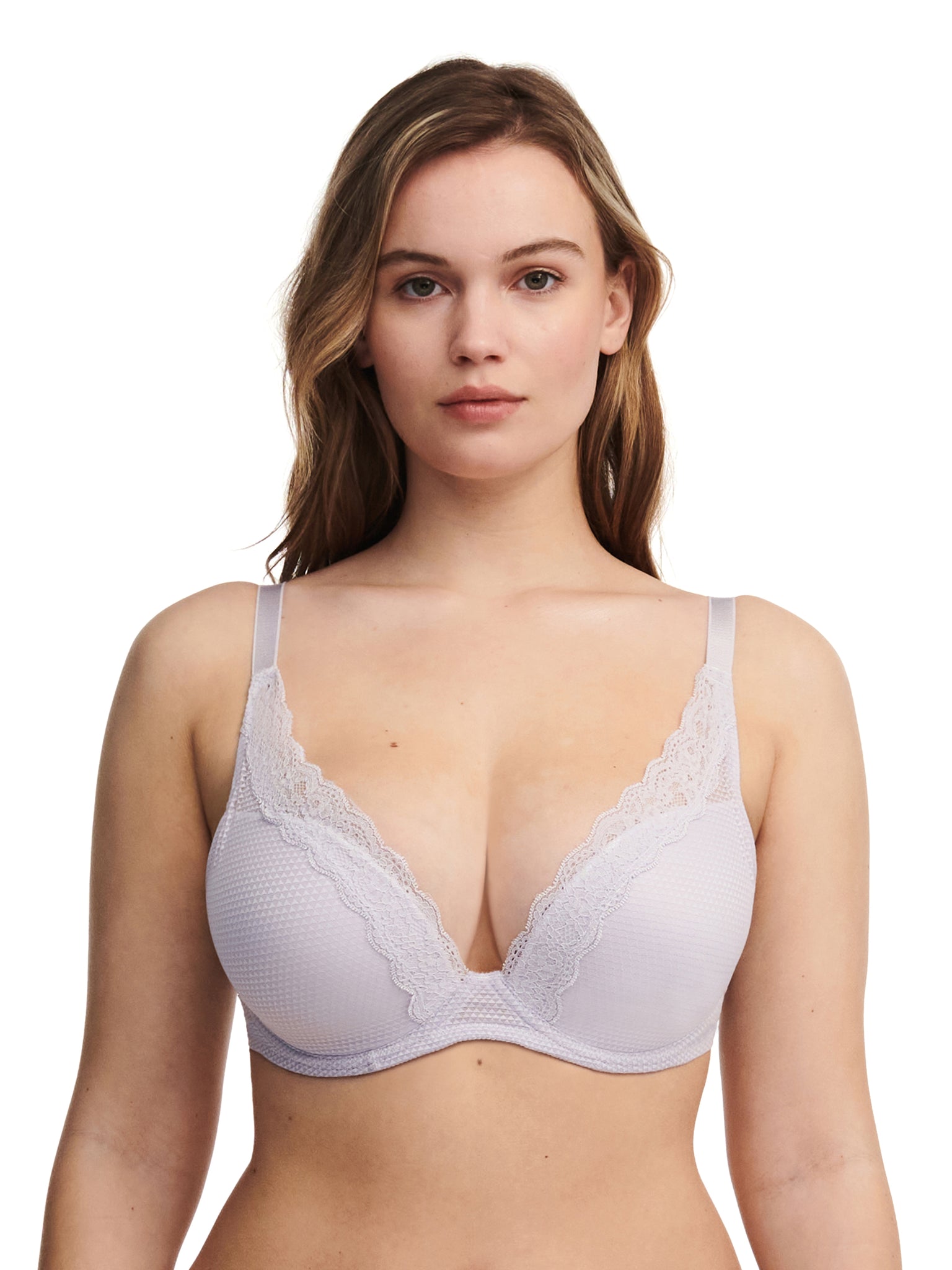Passionata Brooklyn Plunge Bra - Porcelain Pink/Oriental Green/Evening Haze- P57010