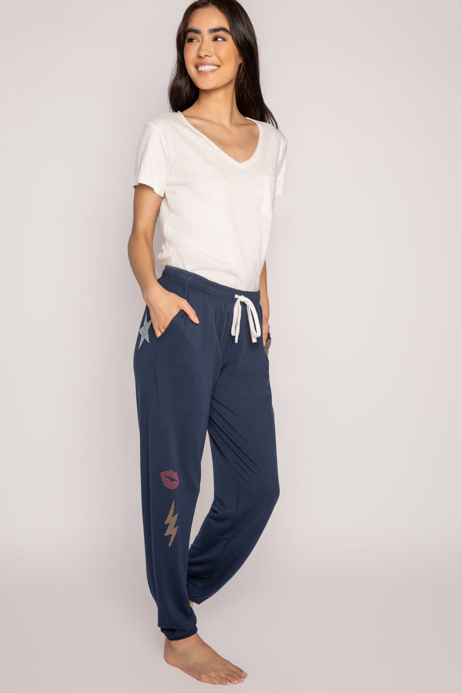 STONEY STATE OF MIND BANDED PANT- RKSMP-NAVY