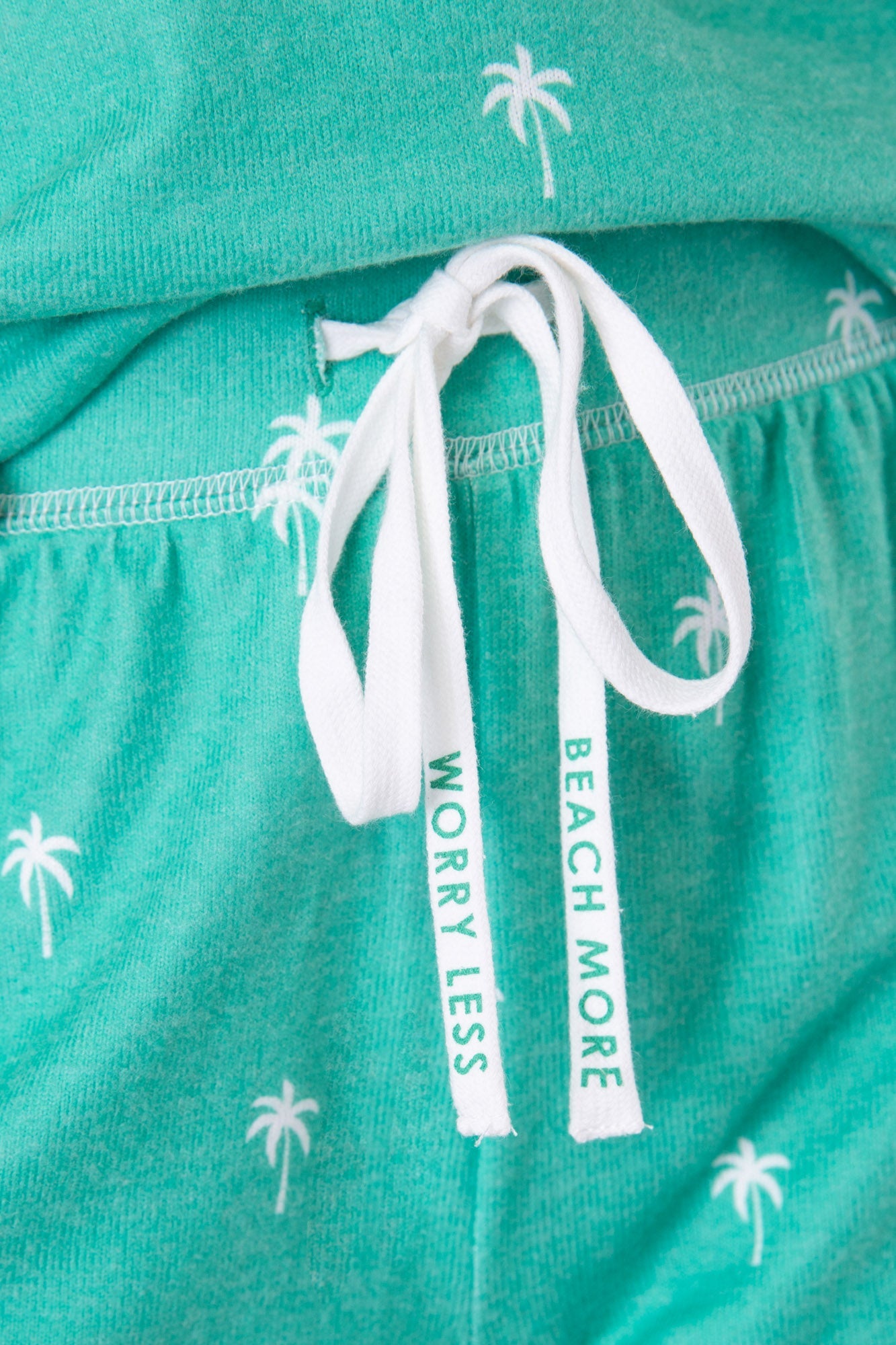 PJ SALVAGE- BEACH MORE WORRY LESS LOUNGE- RNBMLS/RNBMS- GREEN