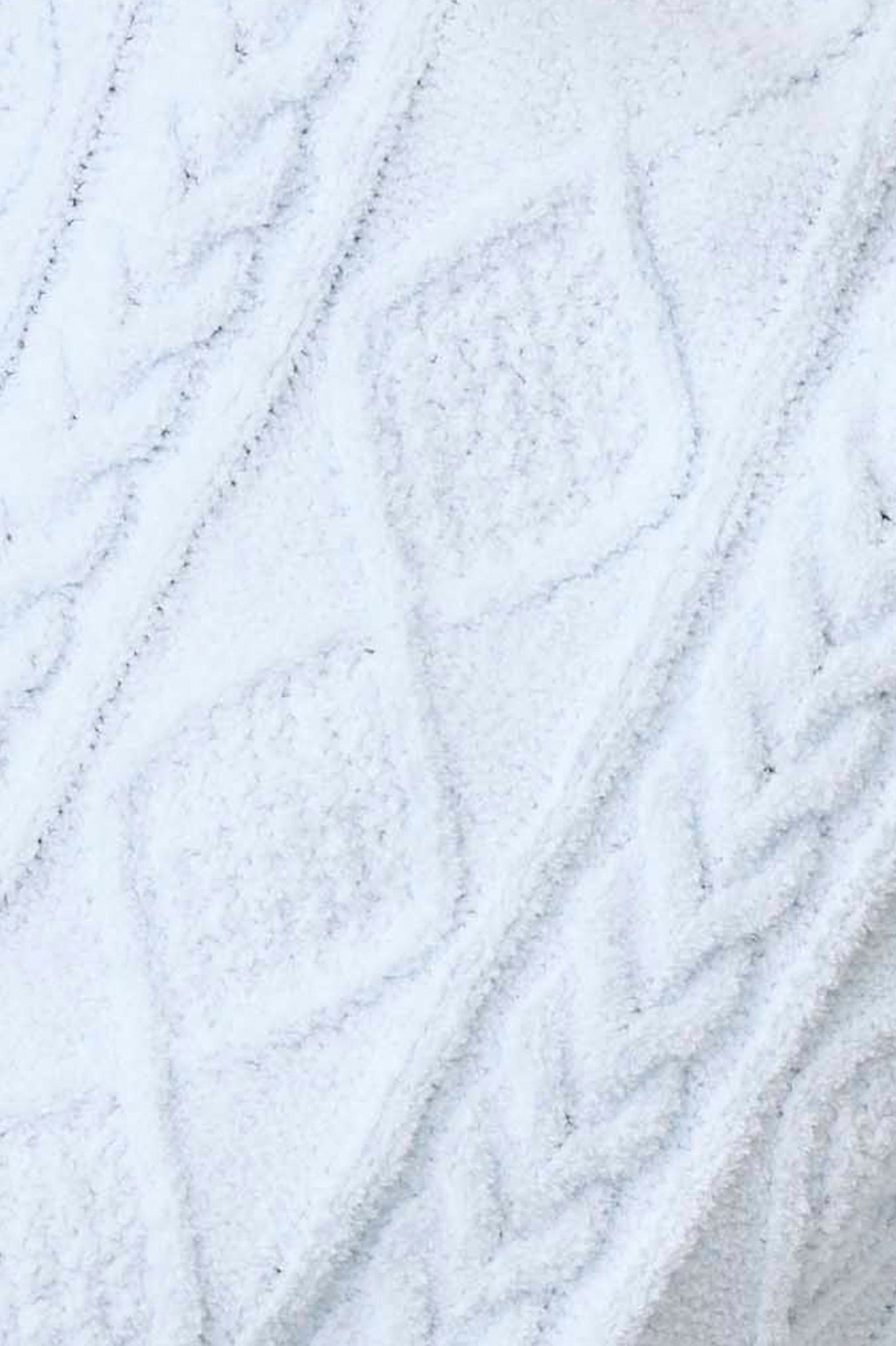 PJ SALVAGE CABLE CREW LOUNGE LONG SLEEVE TOP- IVORY/BLACK-RKCLLS