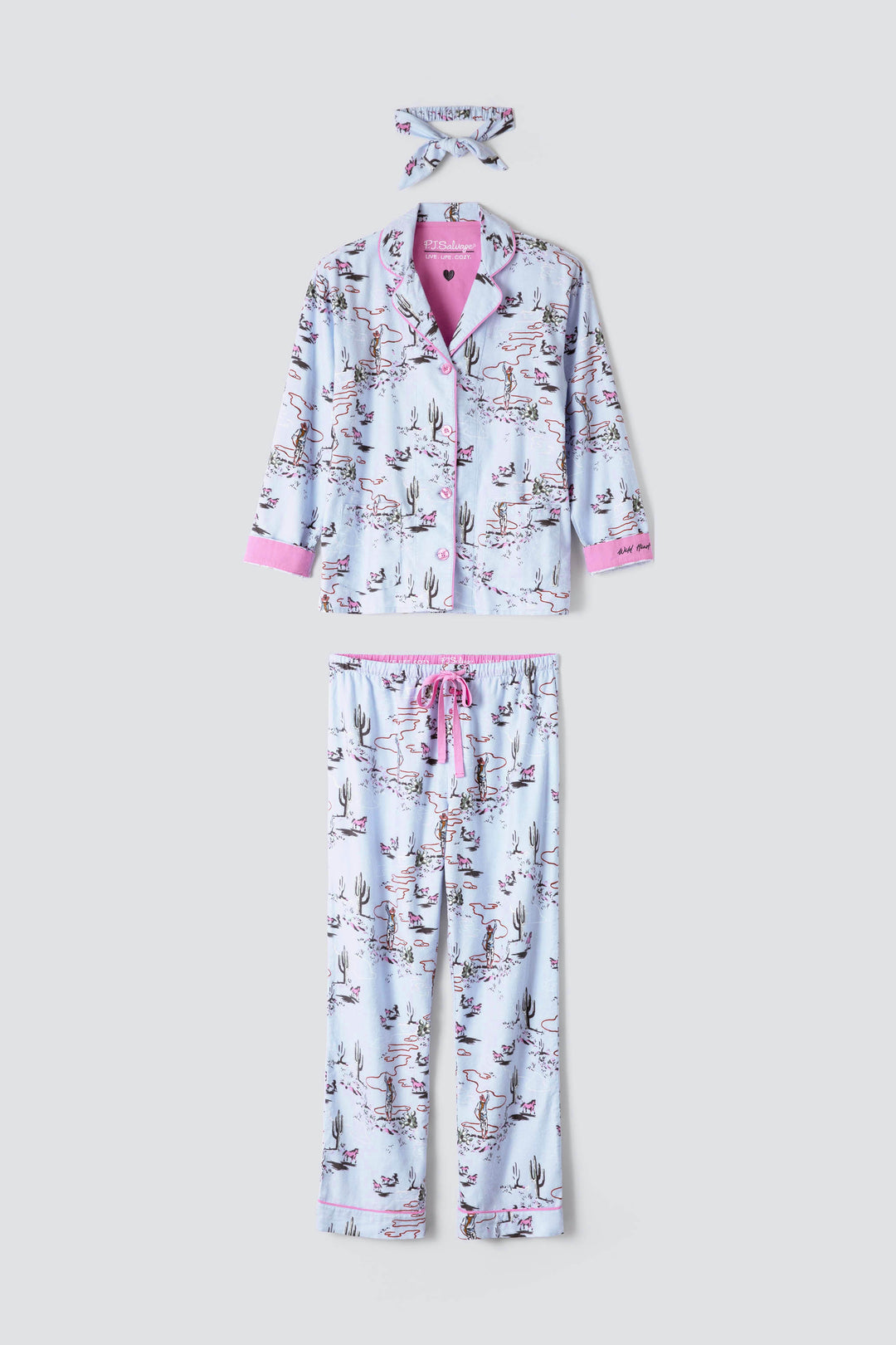 PJ Salvage - Cozy Flannel PJ Set- RPFLPJ-F24- WLNEN/BLWH