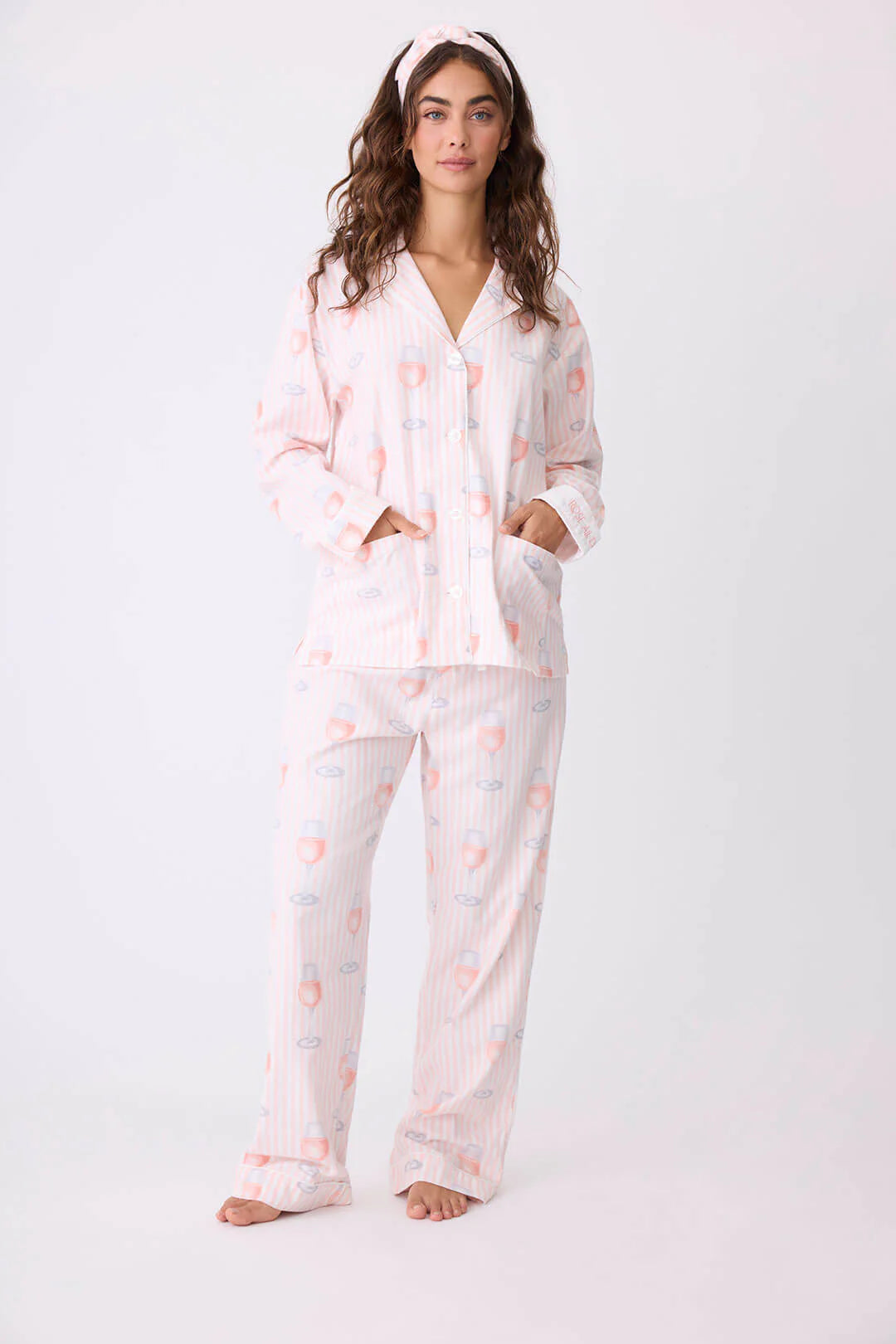 PJ SALVAGE - Rose All Day Flannel PJ Set - RPFLPJ- PINK MIST