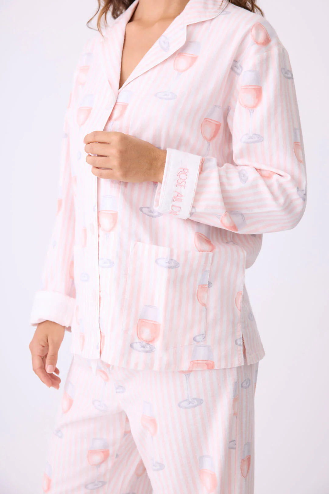 PJ SALVAGE - Rose All Day Flannel PJ Set - RPFLPJ- PINK MIST