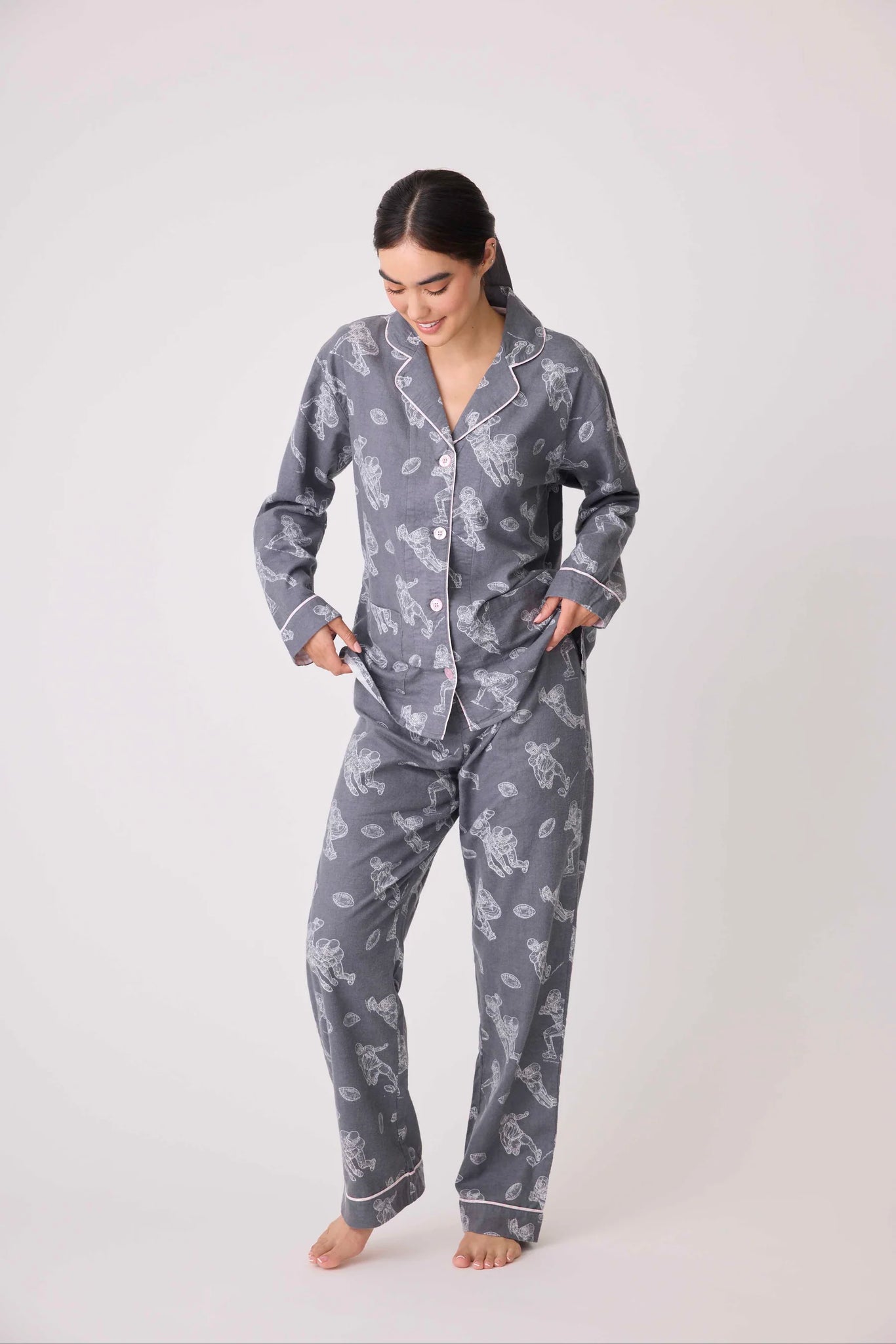 PJ SALVAGE- Game Day Flannel PJ Set- RPGAPJ