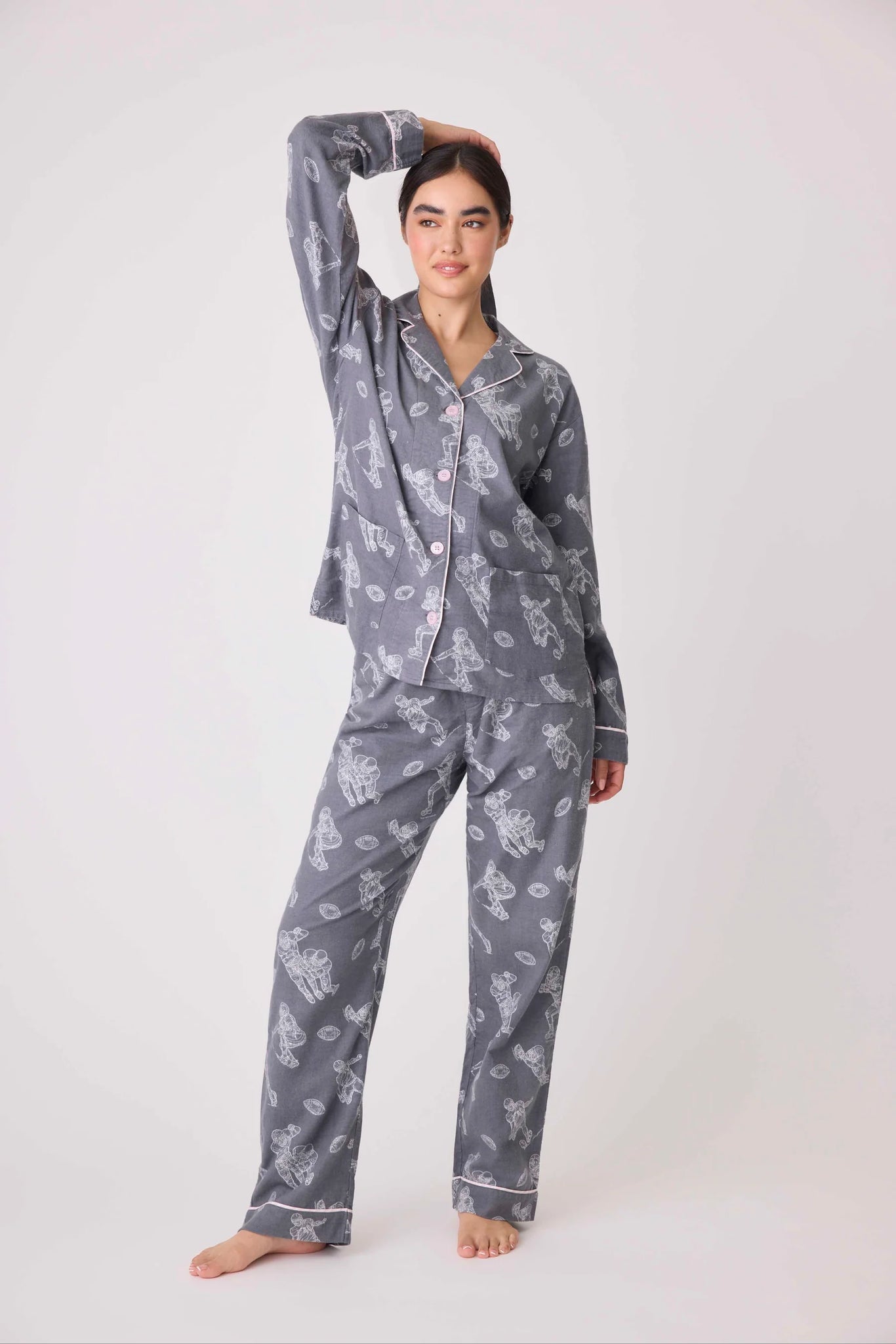 PJ SALVAGE- Game Day Flannel PJ Set- RPGAPJ