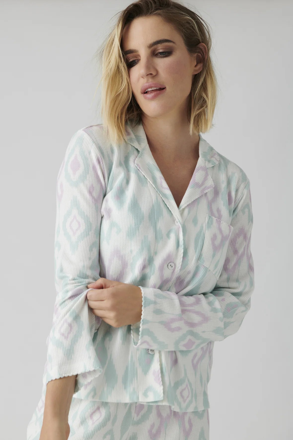 PJ Salvage- RPIWLS/RPIWP- IKAT WATERCOLOR- LONG SLEEVE TOP/ PANT