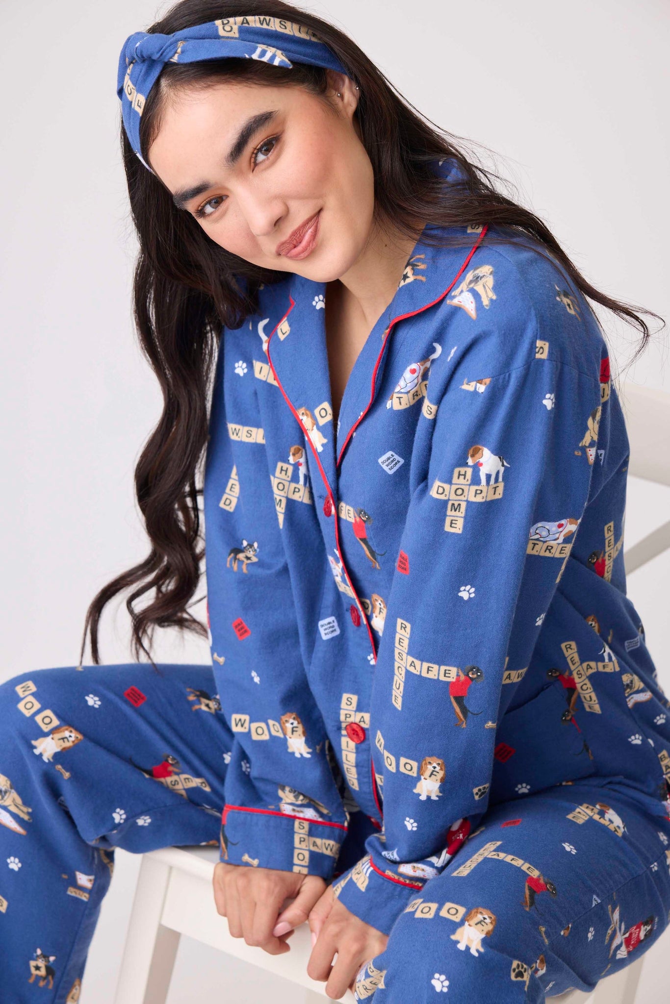 PJ SALVAGE Love Leo Dog Rescue Cozy Flannel PJ Set- RPLOPJ- DDEM