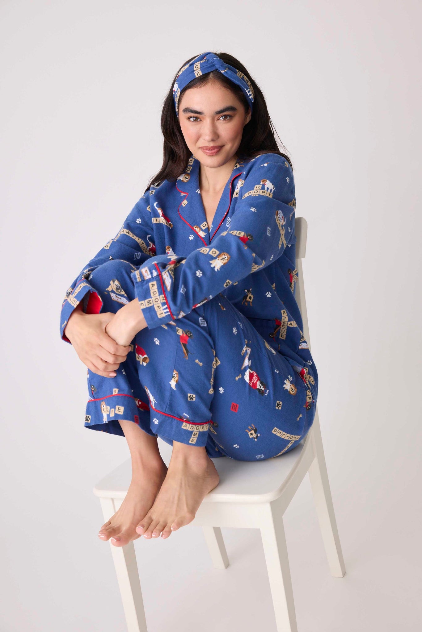 PJ SALVAGE Love Leo Dog Rescue Cozy Flannel PJ Set- RPLOPJ- DDEM