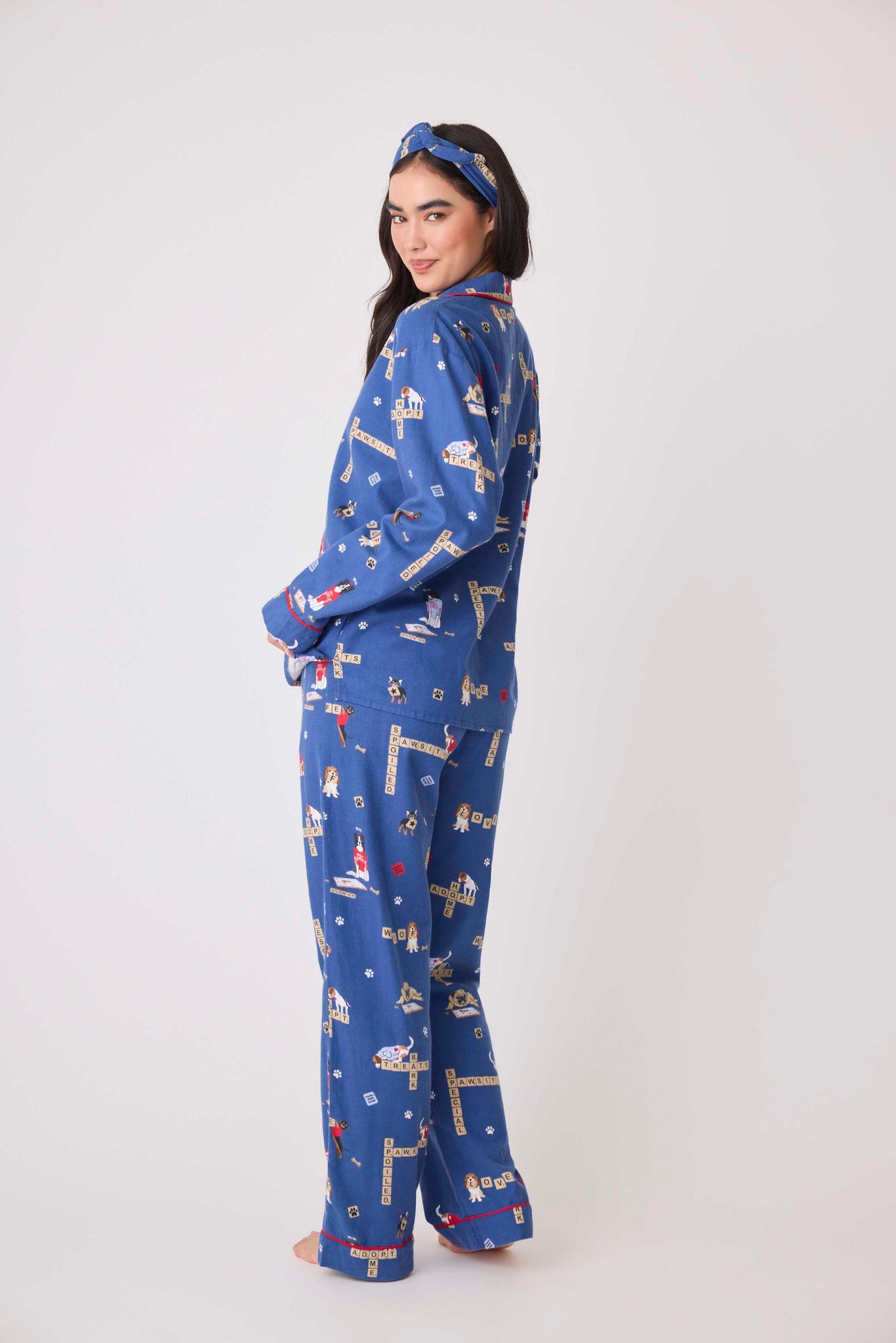 PJ SALVAGE Love Leo Dog Rescue Cozy Flannel PJ Set- RPLOPJ- DDEM