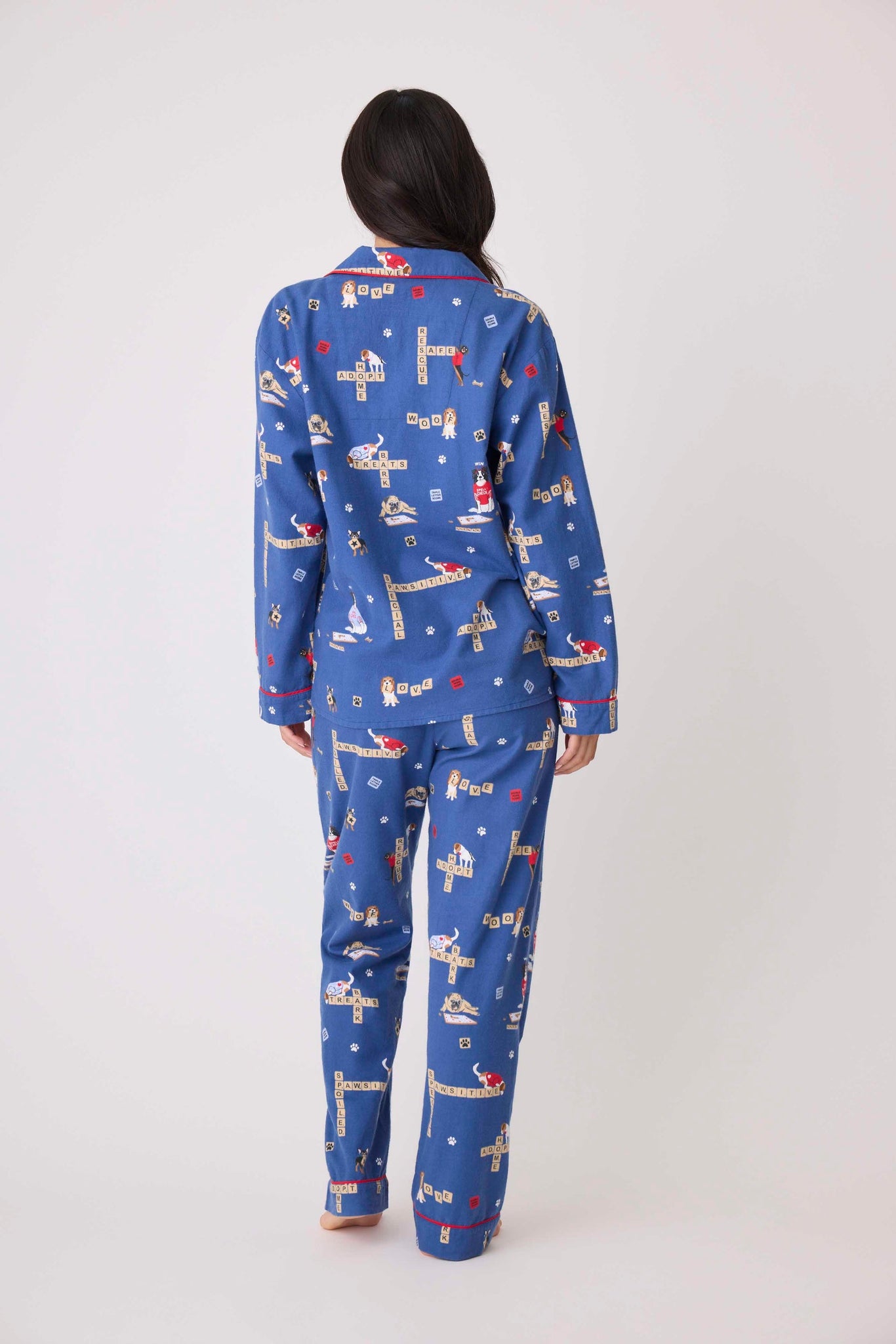 PJ SALVAGE Love Leo Dog Rescue Cozy Flannel PJ Set- RPLOPJ- DDEM