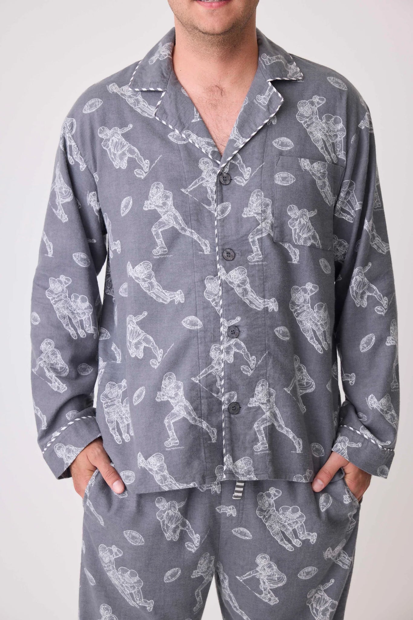 PJ SALVAGE- Game Day Mens Flannel PJ Set- RPGAPJ
