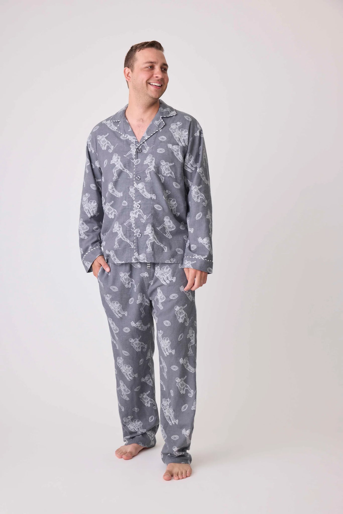 PJ SALVAGE- Game Day Mens Flannel PJ Set- RPGAPJ