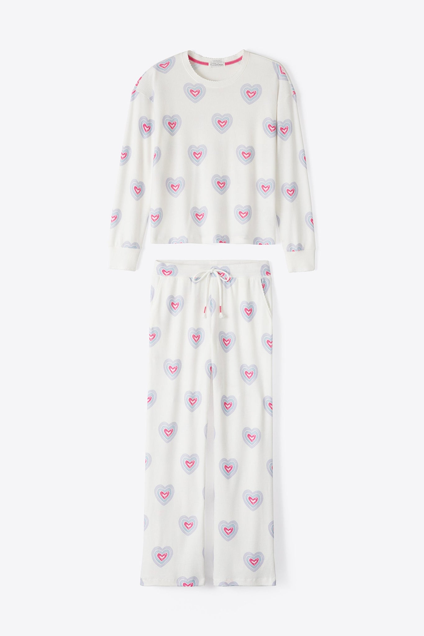 PJ SALVAGE Peace & Love Hearts Thermal Long Sleeve Top/Pant- RPPLLS1/RPPLP1