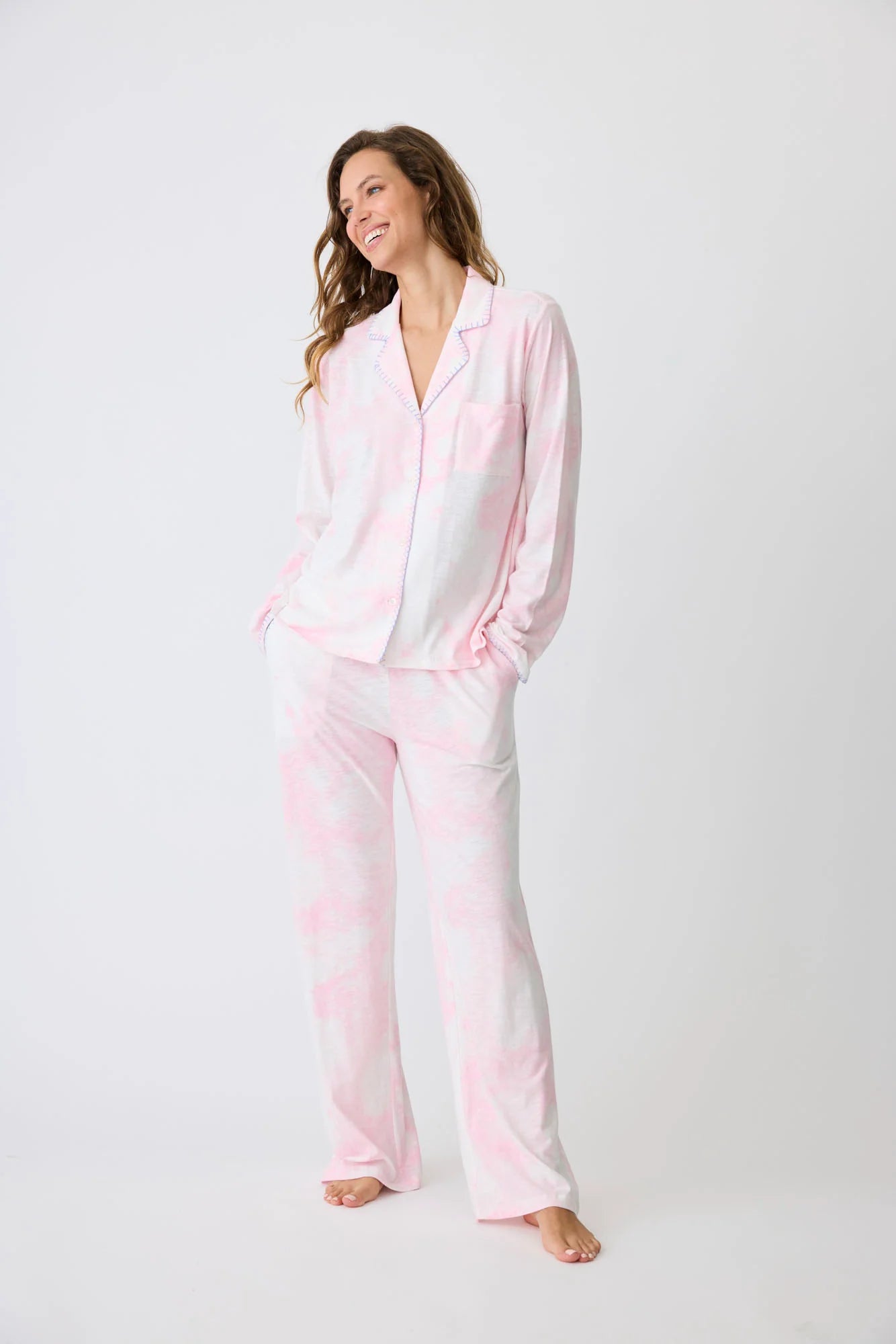 PJ SALVAGE- Star Gazer Pink Cloud- LONG SLEEVE TOP/PANTS- RPSGLS/RPSGP