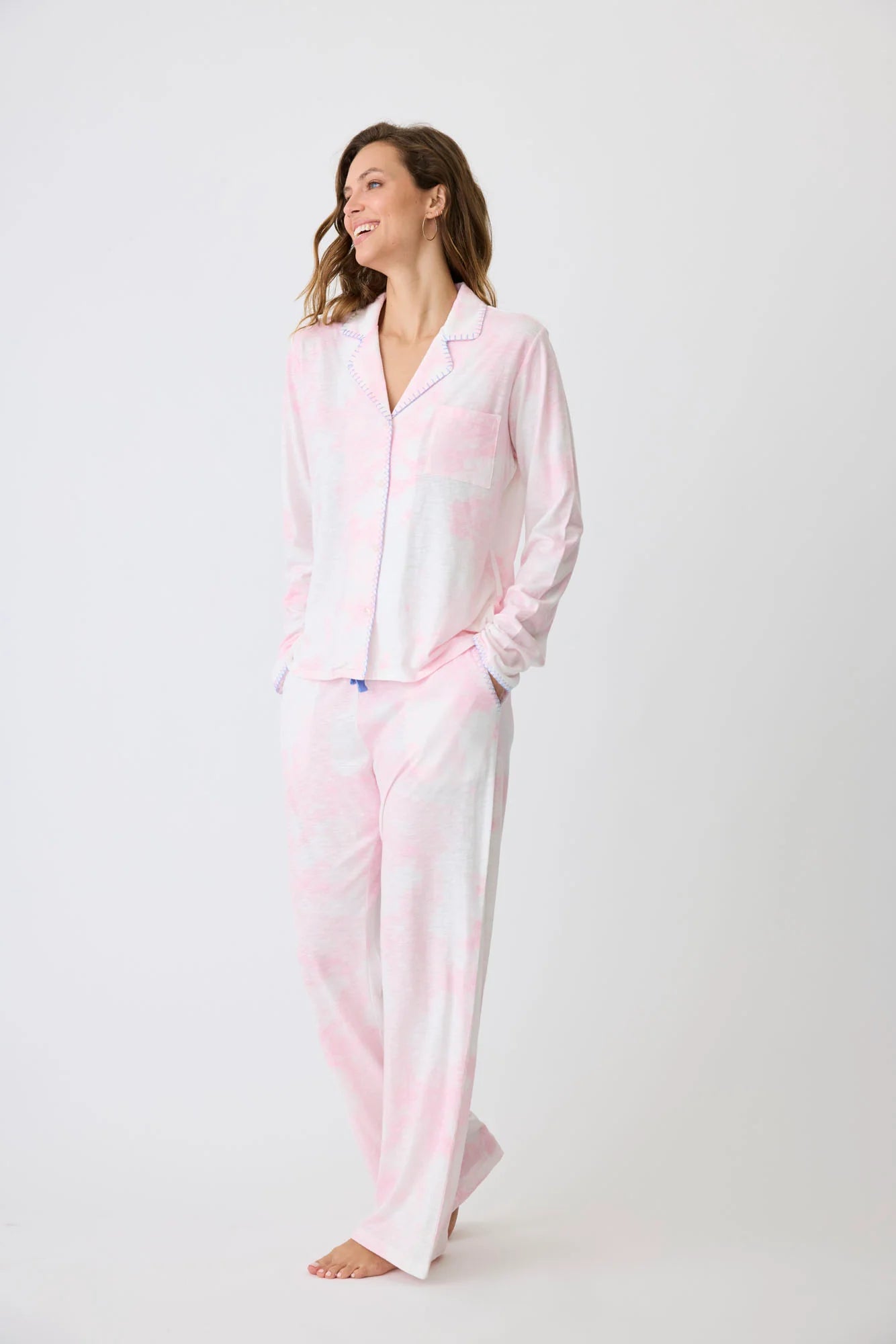 PJ SALVAGE- Star Gazer Pink Cloud- LONG SLEEVE TOP/PANTS- RPSGLS/RPSGP
