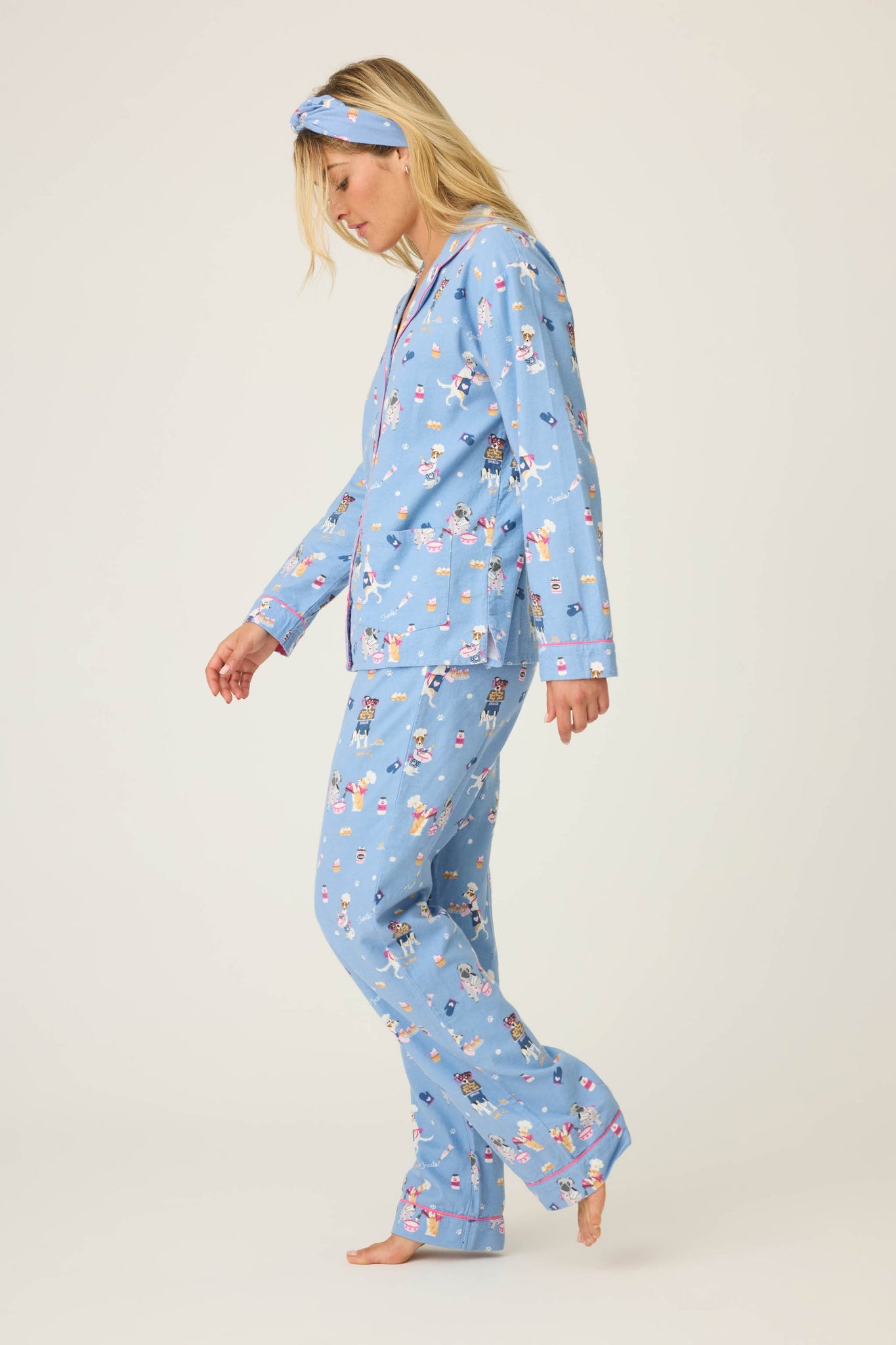 PJ Salvage - Flannel PJ Set - RUFLPJ - Icy Blue/Pink/Turquoise