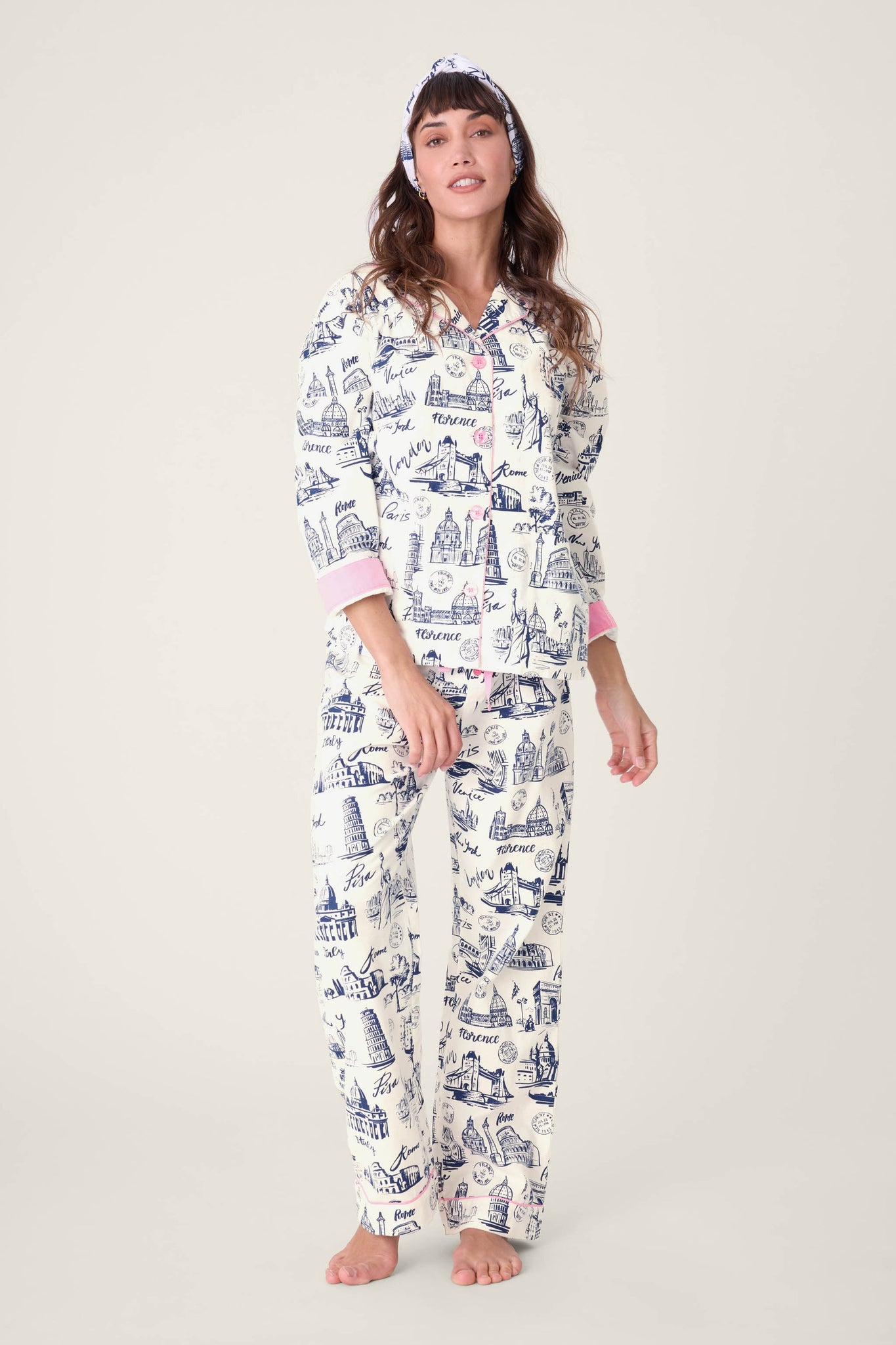 PJ Salvage - Flannel PJ Set - RUFLPJ - Icy Blue/Pink/Turquoise