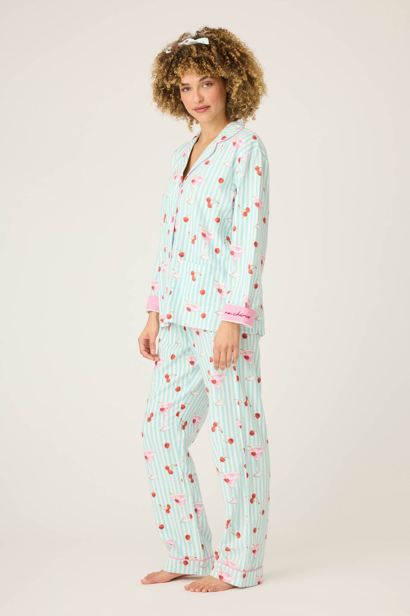 PJ Salvage - Flannel PJ Set - RUFLPJ - Icy Blue/Pink/Turquoise