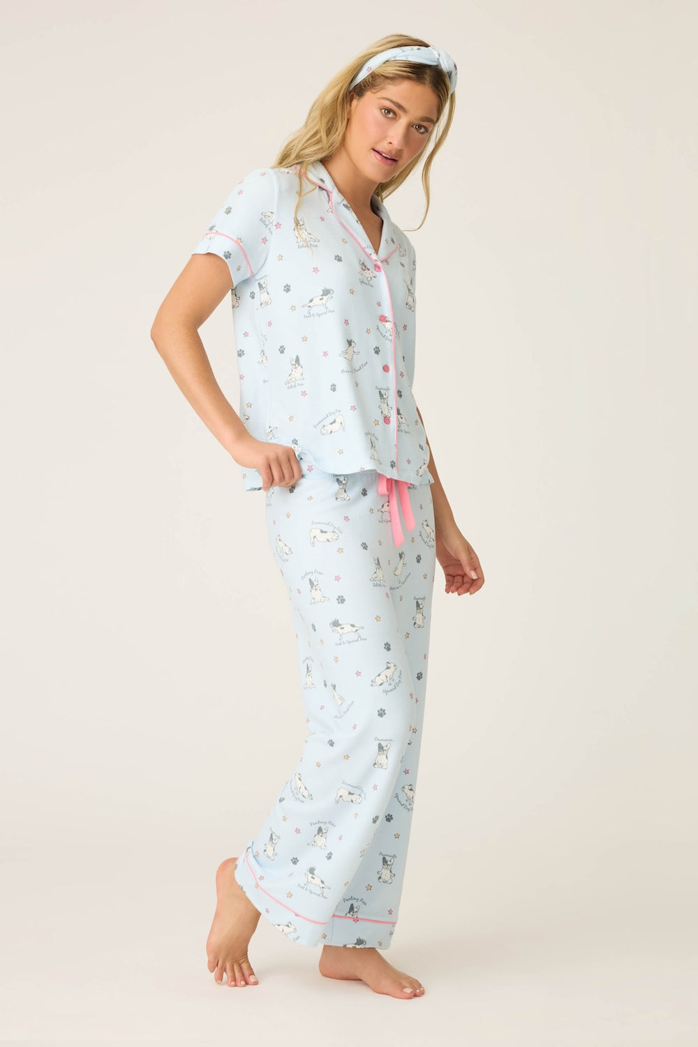 PJ Salvage Paws & Breathe PJ Set - Blue Mist