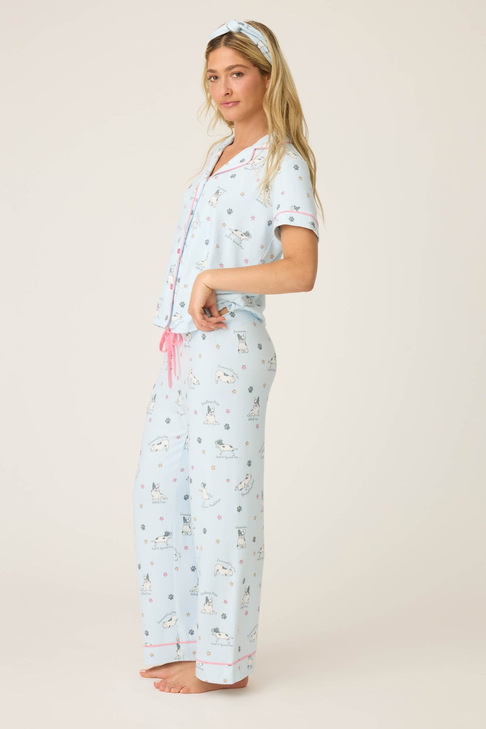 PJ Salvage Paws & Breathe PJ Set - Blue Mist