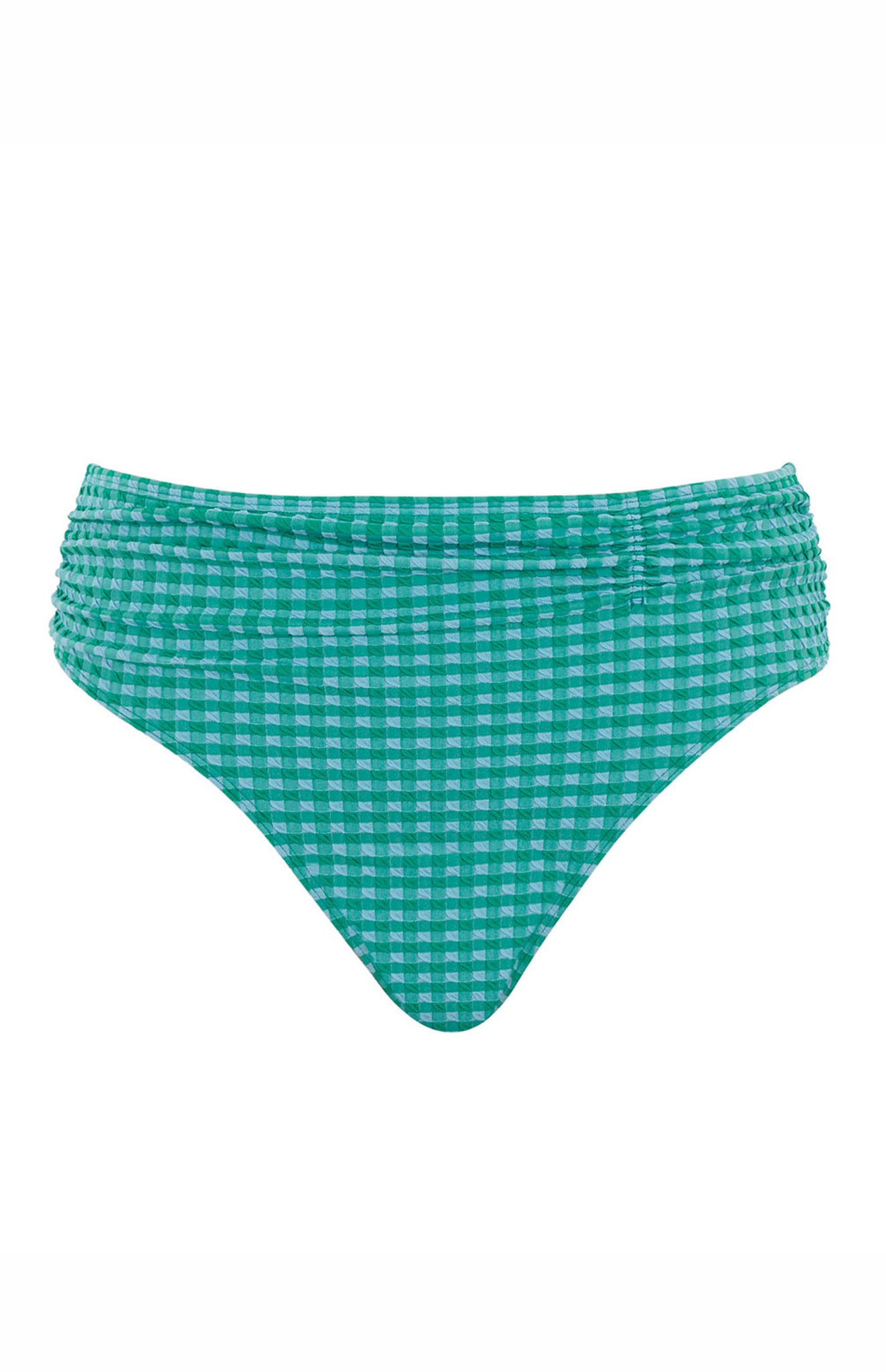 Panache Midi Bikini Bottoms- SW1729- Green Gingham/Black Gingham