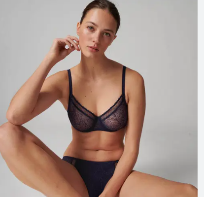 Simone Perele-Comete Underwire bra Midnight/Ruby Pink -12S324