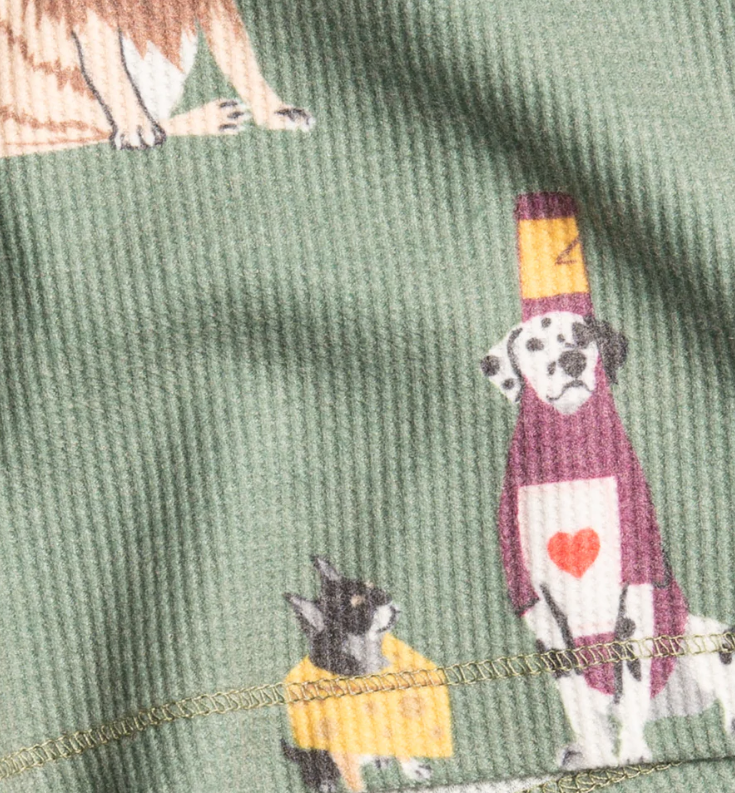 MY DOG IS MY BOO LOUNGE TOP- RKDBLS1/RKDBLS2- OLIVE/SLATE