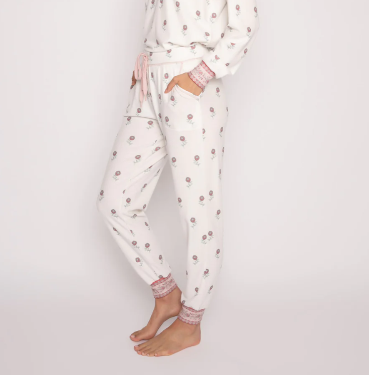 THERMAL ROSETTE LOUNGE BANDED PANT- RKTRP2