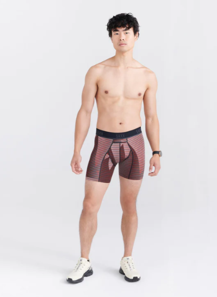 SAXX KINETIC LIGHT-COMPRESSION MESH Boxer Brief / Optic Mountain- Dark Brick-SXBB32