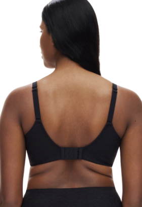 Chantelle-Comfort Chic Back Smoothing T-Shirt Bra C18JNV Black/ Nude