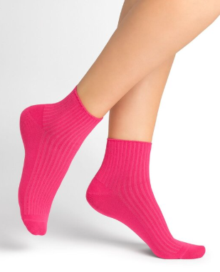 Bleuforet-Ribbed Ankle Sock-6718