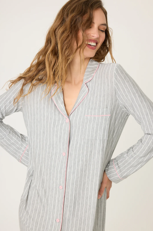 PJ Salvage-Lazy Day Dreams Night Shirt- RSLDNS- HGrey